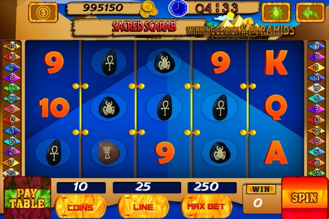 Winning Secret of the Pyramids : The Ancient Egyptian Slot Machine Pharaoh's Quest - Free Edition screenshot 4