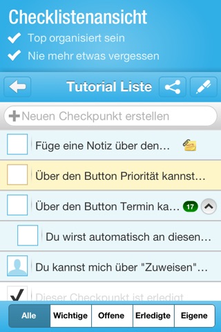 4checkers, die Checklisten App für To-Do Listen mit Vorlagen screenshot 4