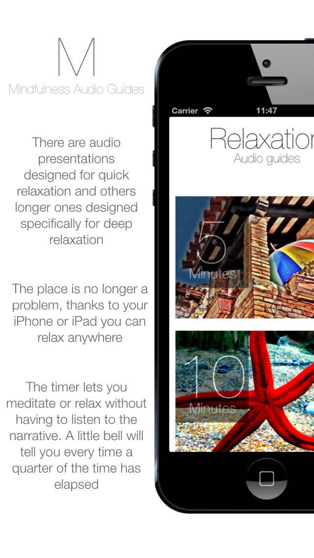 Screenshot #1 pour Relaxation App - Guided relaxation techniques using mindfulness and meditation