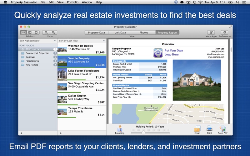 property evaluator - real estate investment calculator iphone screenshot 1