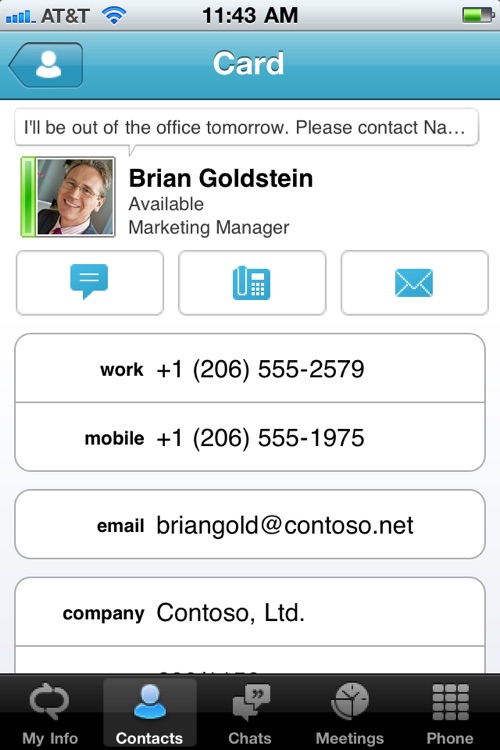 Microsoft Lync 2010 for iPhone