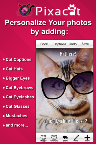 Pixacat: Free Photo Editor for Cat Lovers – Edit cat pictures, share them on Facebook and Instagram screenshot 3