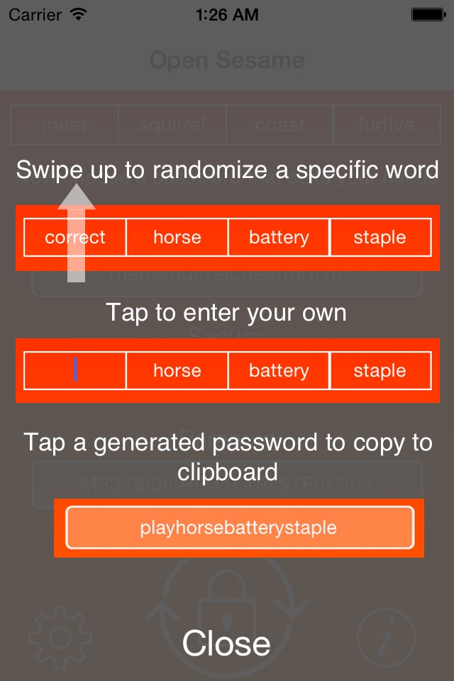 OpenSesame : password generator screenshot 3