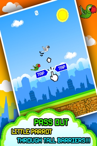 Crappy Parrot – Tap to flap in endless flying wings challenging bird games screenshot 2