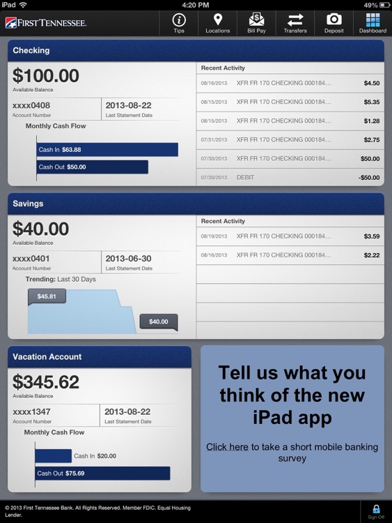 First Tennessee Bank for iPad