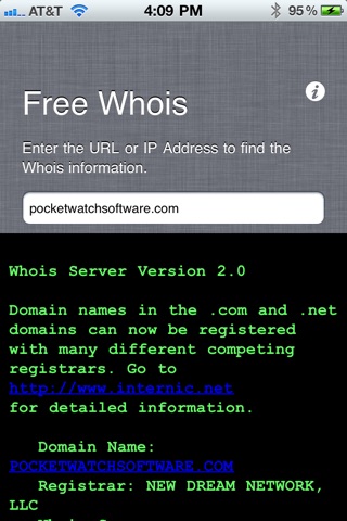 Free Whois screenshot 2