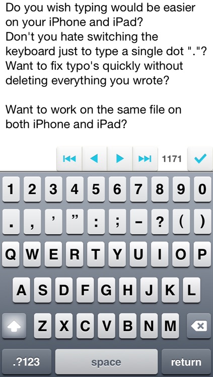 Social writer: Fast keyboard to write plain text drafts