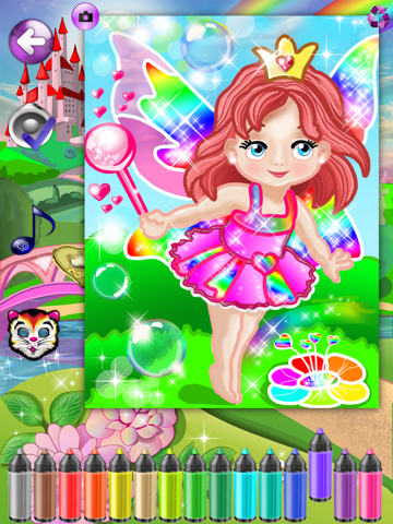 Screenshot #4 pour Princesse Coloriages pour les Filles - Belle Jeux pour Enfants et la Peinture de Dessins pour petite Amies