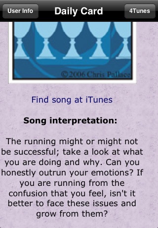 4TunesTarot screenshot 2