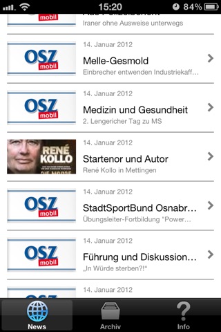 OSZ mobil screenshot 2