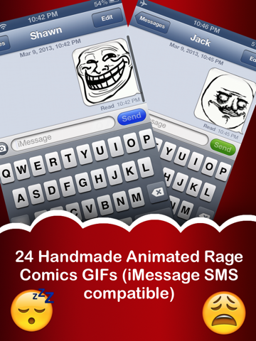 Screenshot #6 pour Emoji 2 Couleur Texte Personnages Symboles & Rage Comics GIF Images Animations FREE