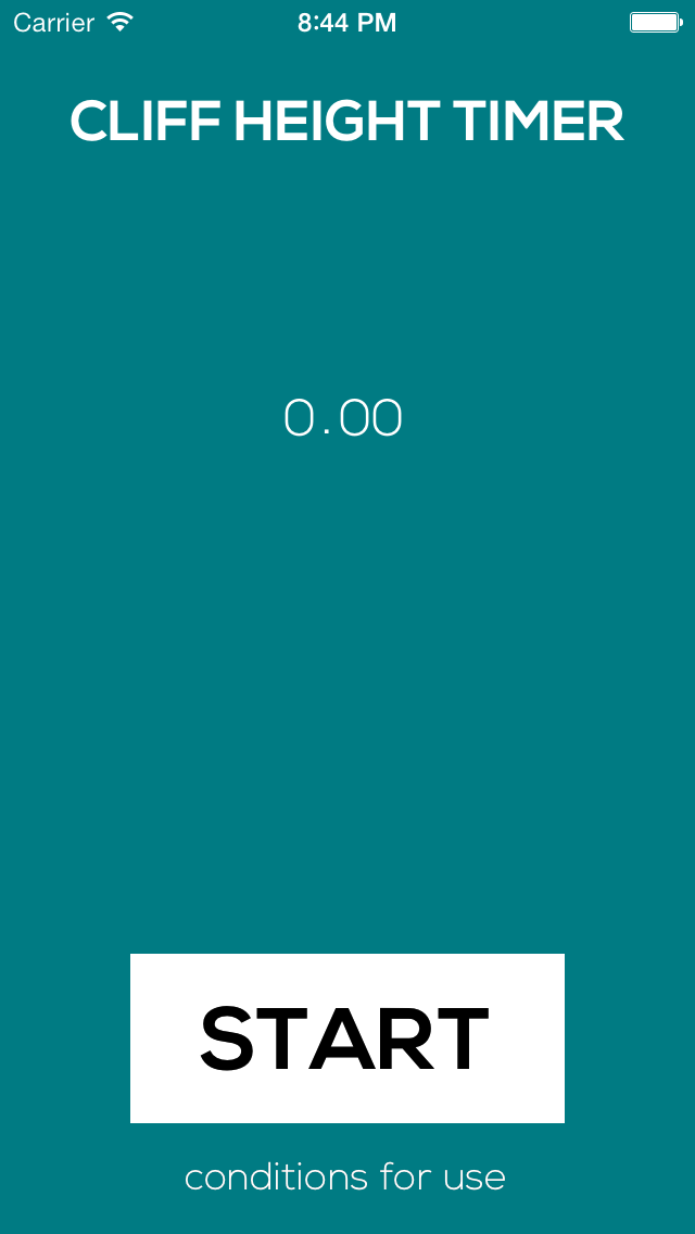 Cliff Height Timer Screenshot 1 - AppWisp.com Cliff Height Timer Screenshot 1 - AppWisp.com