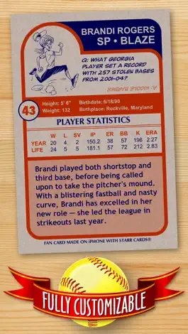 Game screenshot Softball Card Maker - Make Your Own Custom Softball Cards with Starr Cards apk