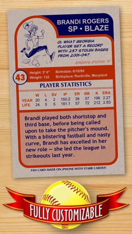 Softball Card Maker - Make Your Own Custom Softball Cards with Starr Cardsのおすすめ画像2