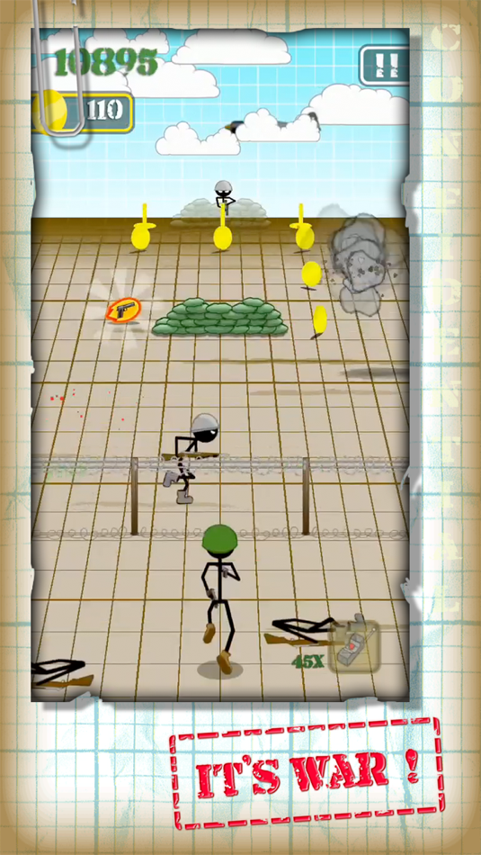 #2. Stickman Run 'n Gun (iOS) By: Dobsoft Studios