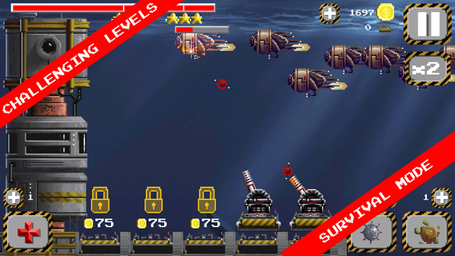 Ships and Rockets Free - Retro Pixel Art TD Arcade Underwate(圖3)-速報App