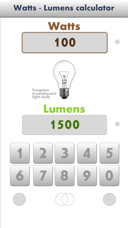 Watts - Lumens calculator