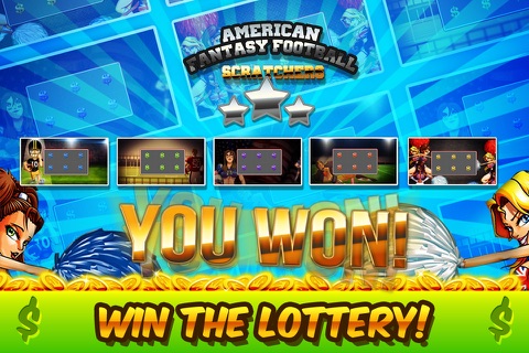 American Fantasy Football Lottery Scratchers - Lotto Scratch Off Tickets Games To Win Virtual Money Cash Prizes FREE screenshot 2