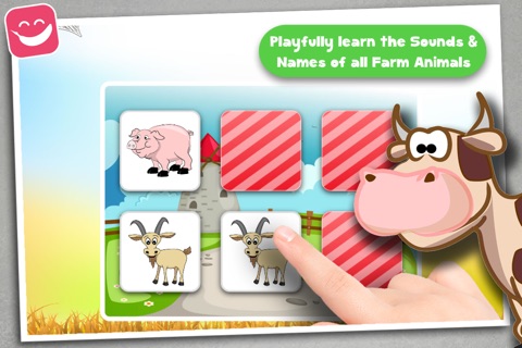 Memo Game Farm Animals for kids and toddlers screenshot 2