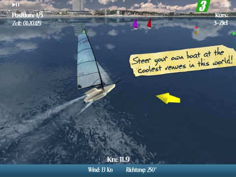 Screenshot #4 pour CleverSailing HD Lite - Sailboat Racing Game for iPad