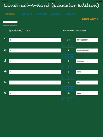 Construct-A-Word (Educator Edition) screenshot 2