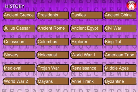 Word Search Humanities (Geography, History, Religion) screenshot 3