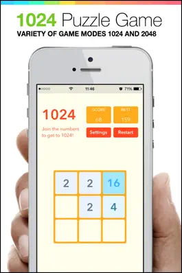 Game screenshot 1024 Puzzle Game - mobile logic Game - join the numbers hack