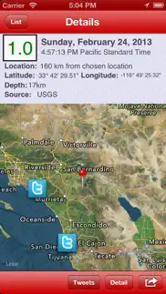 earthquake - international maps, reports, & custom alerts iphone screenshot 2