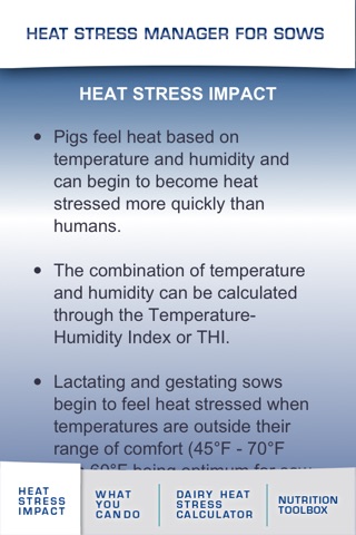 Purina Sow Heat Stress Manager screenshot 2