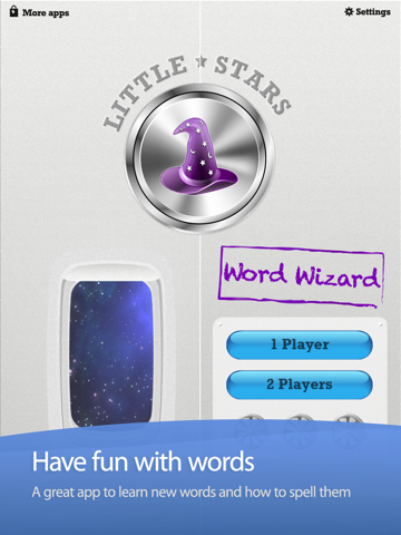 Little Stars - Word Wizard iPad screenshot 1 - Education app