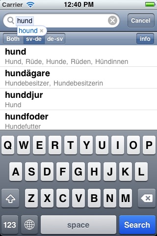 Swedish-German Translate Dictionary screenshot 4