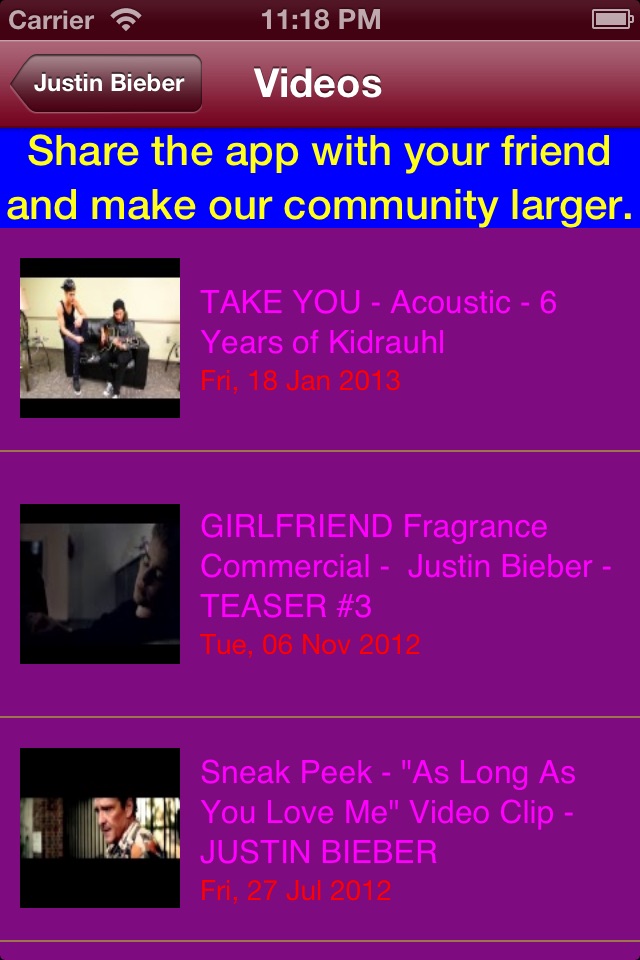 Photos, Videos, News, Animated Slides & More : Justin Bieber edition screenshot 3