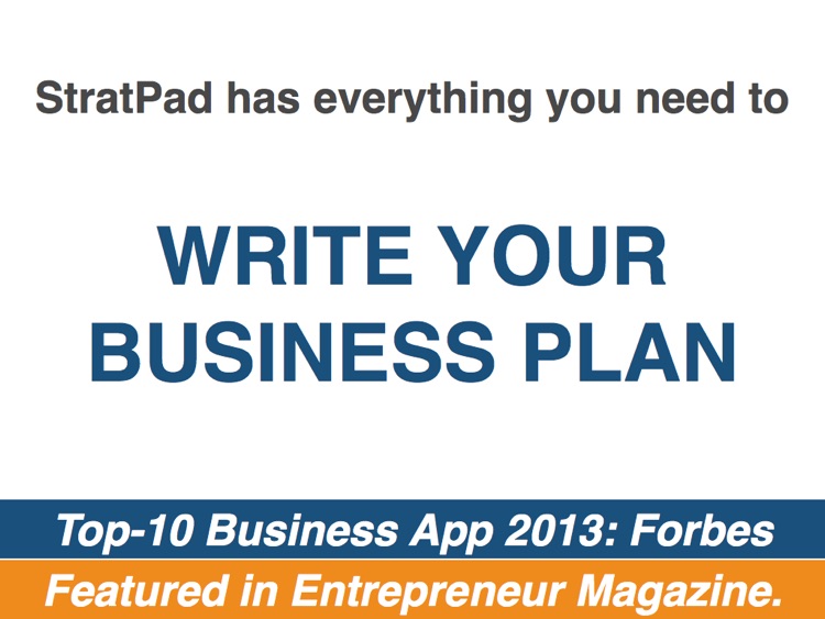 StratPad Business Plan Writer