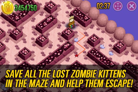 3d ニャー迷路ゾンビ猫ゲーム (Meow Maze Zombie Cats Game)のおすすめ画像2