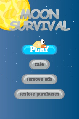 Duckie the Bird: The Flappy Survival. Moon Adventures screenshot 3