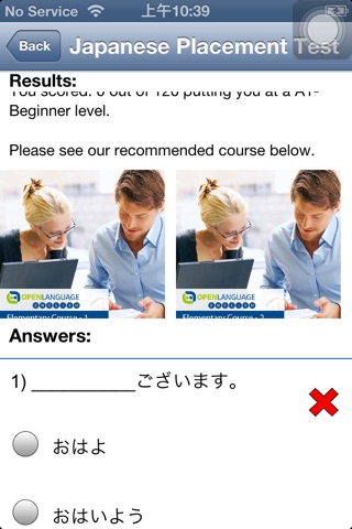 Japanese Placement Test screenshot 3