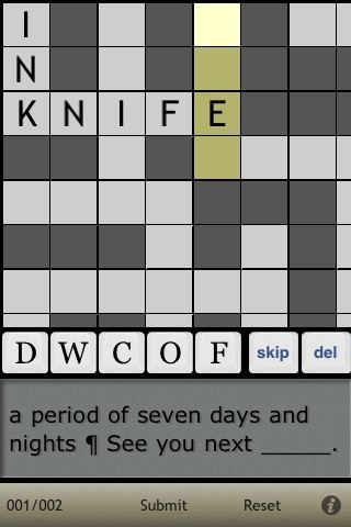 Crossword step by step - English 1500 Lite screenshot 3