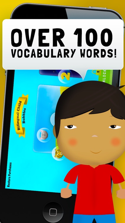Learn Mandarin Chinese for Toddlers - Bilingual Child Bubbles Vocabulary Game Lite