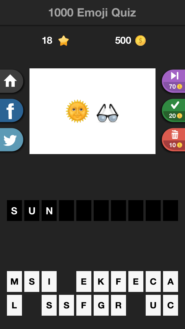 Screenshot #1 for 1000 Emoji Quiz