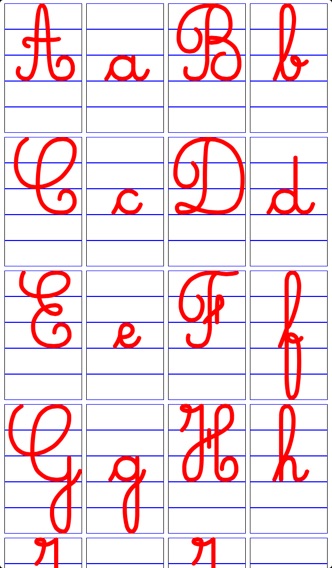 フランス語の文字の音 大文字と小文字 Iphoneとipodのための筆記体のアルファベットの文字をお書きください Iphoneアプリ Applion