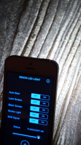 XENON LED Light - キセノン  は、LEDライト- クイックスタートは、SOS-機能、画面のロック、黒画面とストロボ光を！のおすすめ画像2