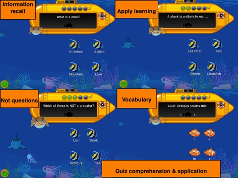Murky Reef : 1st - 2nd Grade Reading, Science & Math screenshot 2