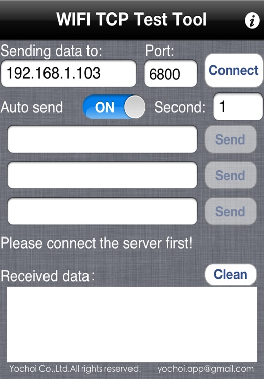 TCP test tool by Yochoi Co.,Ltd