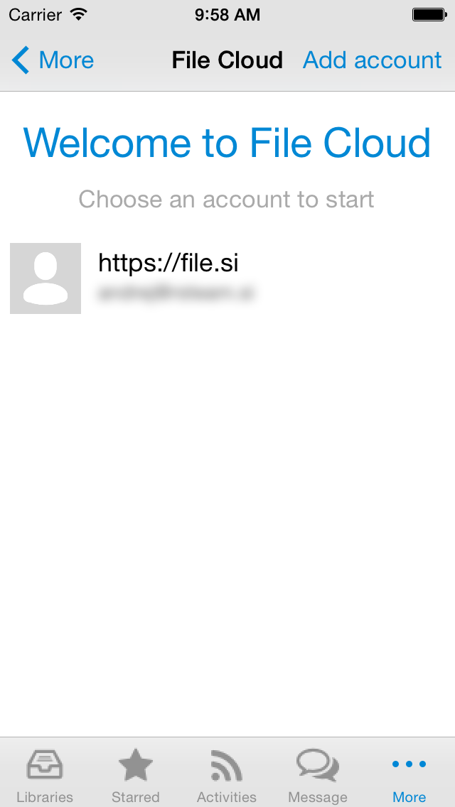 Screenshot #1 pour File Cloud - File Sharing and Syncing
