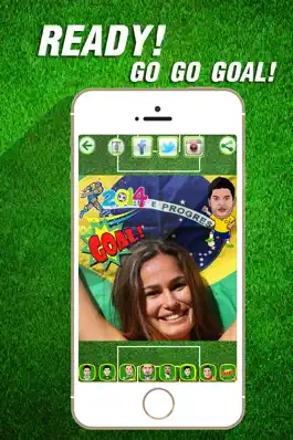 Game screenshot Cheer World Football Soccer Booth Sticker - 2014 Brazil Edition Awesome Stickiness Camera apk