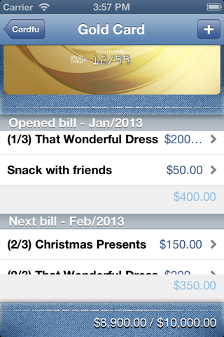 Cardfu, the Credit Card Manager screenshot 3