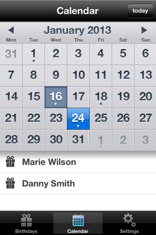 MyBirthday Calendar Mobile screenshot 3