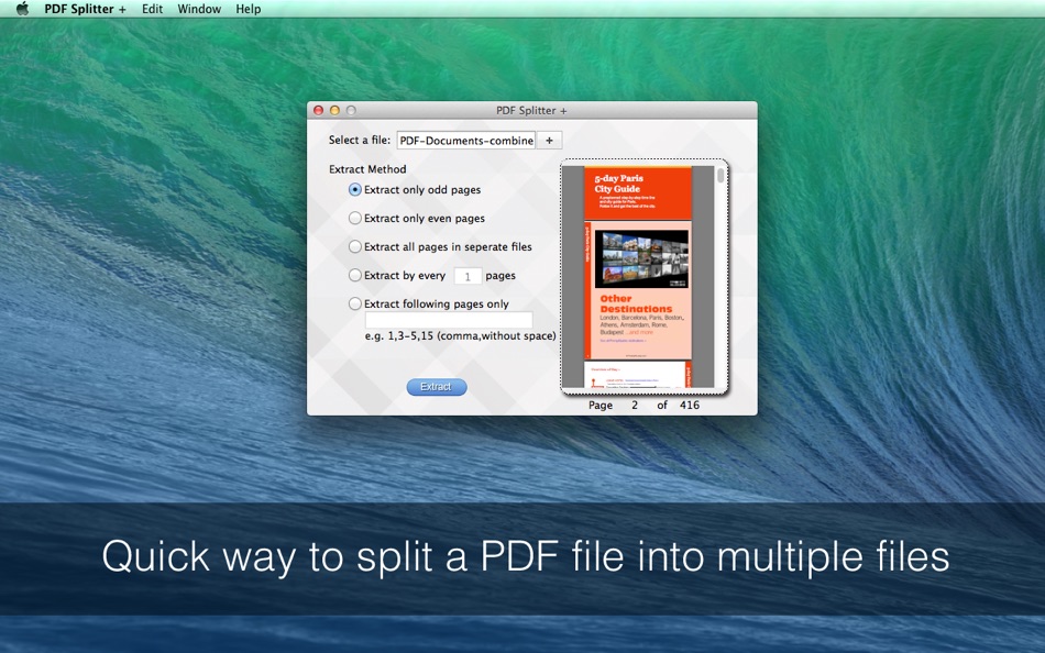 PDF Splitter + - 1.1.0 - (macOS)