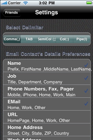 Contacts Exporter - iContacts Backup screenshot 3