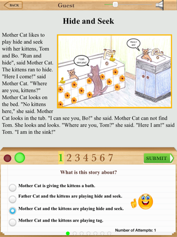 Reading Comprehension - Fiction for Kindergarten and First Grade Free screenshot 2